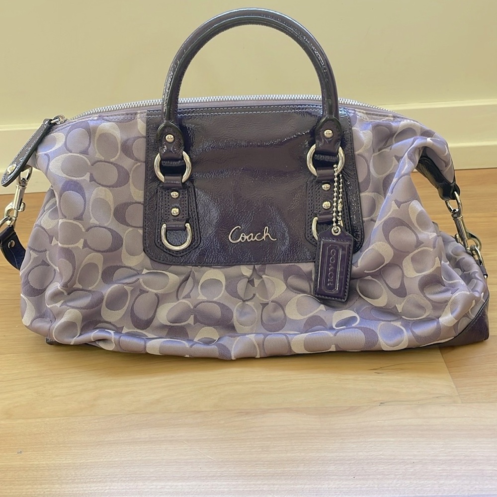 Large Purple Coach handbag